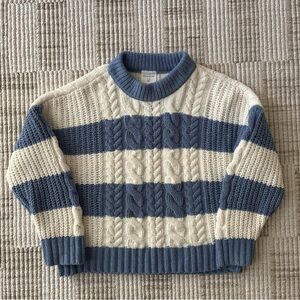 Abercrombie Kids Striped Cable Knit Sweater